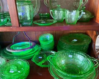 Green Uranium Depression Glass