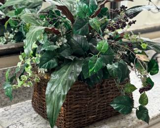 Large Faux Plant in Basket
