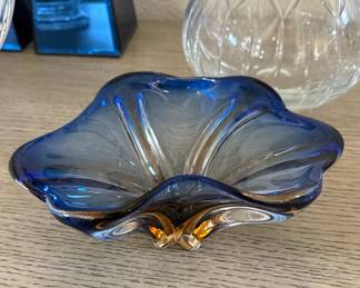 Murano Art Glass Cobalt and Gold