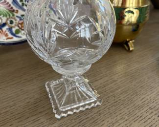 Glass Pedestal Rose Bowl