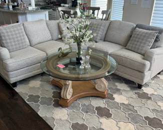 Fabric Living Room 3 Sectional Sofa