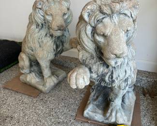 Solid lion statues