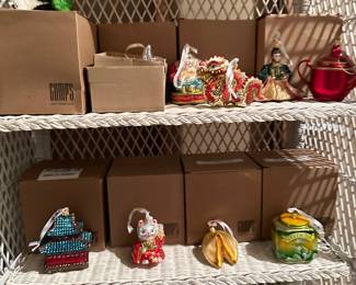 Gump glass ornaments 