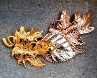 Avon multi-metal leaf pin!  Lots of other jewelry!