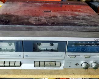 Turntable, cassette deck and radio combo!