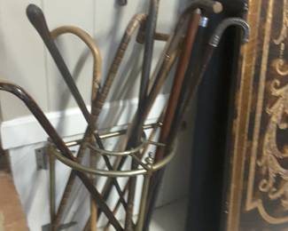 Vintage walking cane collection 