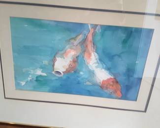"Gold Fish" water color by homeowner artist,               Betty Drury