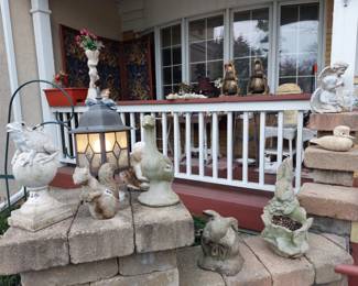 SOME CEMENT OUTDOOR FIGURES