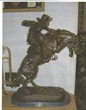 BRONC BUSTER by Frederick Remington reissued by Franklin mint 23" high retail $505.00