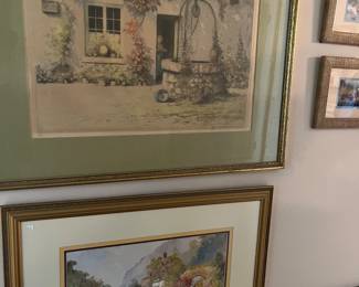 Framed floral prints