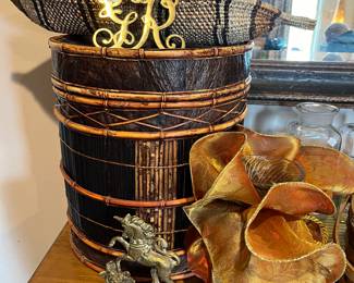 Vintage brass & more baskets