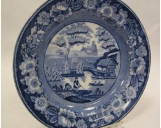 18TH - 19TH CENTURY BLUE WILLOW PLATE
