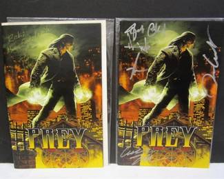  PREY, CREATED BY NATHAN REID.  TWO SIGNED COMICS