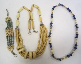 BONE NECKLACES AND BRACELET