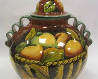 MEXICO PAINTED LARGE POTTERY JAR