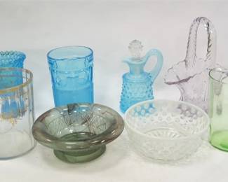 ASSORTED VINTAGE GLASS WARES