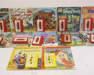  TWO LITTLE GOLDEN BOOKS, TEN WALT DISNEY STORY BOOKS WITH CASSETTES 
