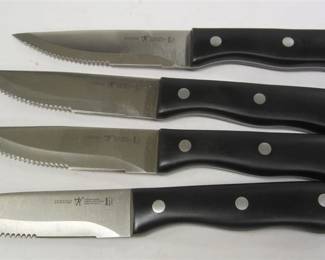 SET OF FOUR J.A. HENCKELS STEAK HOUSE KNIVES