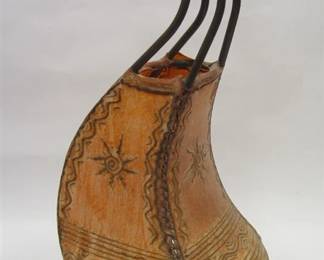 MOROCCAN HENNA LEATHER LAMP