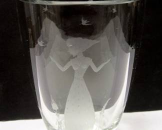 ORREFORS JOHANNSON GLASS VASE