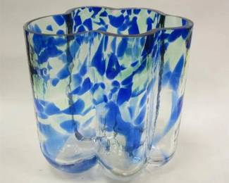 RUNE STRAND SWEDEN ART GLASS VASE