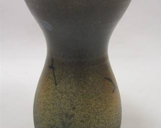 STUDIO POTTERY VASE WITH INSECT