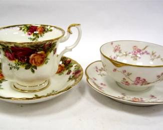 ROYAL ALBERT AND LIMOGE TEACUPS