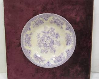 AS IS FRAMED GUSTAVSBERG ASIATIC PHEASANTS 1880 - 1924 PLATE.  HAS CRACKS