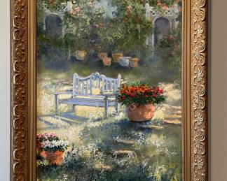 Original artwork "Spring Pathway" signed by local artist Susan Mink Colclough