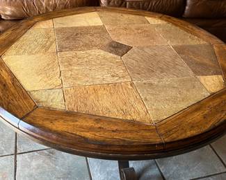 Stone inlaid coffee table witch matching side table