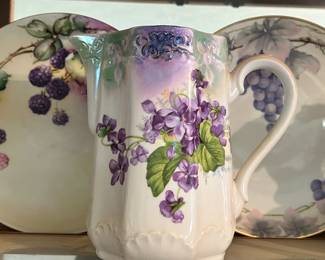 Dessert plates and pitcher