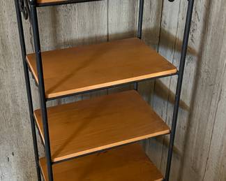 Metal and wood shelf