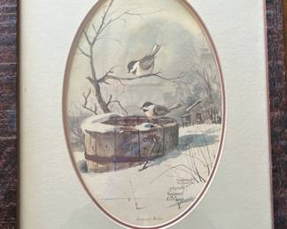 Framed print "Enchanted Bucket" numbered and signed by Raymond Williams