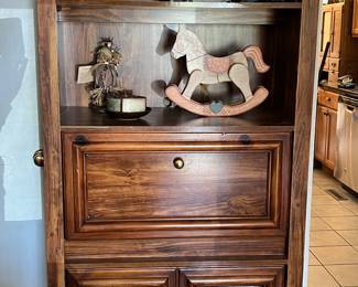 Wood bookcase/secretary