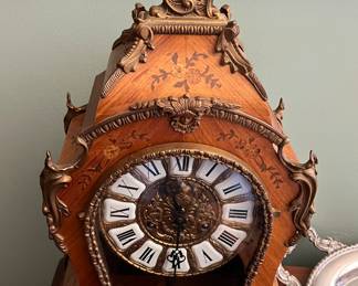Louis XV style clock with matching shelf