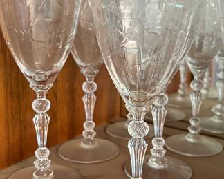 Crystal wineglasses