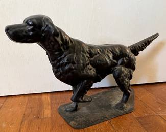 Cast iron dog door stop