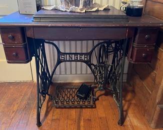 Vintage Singer with cast iron treadle