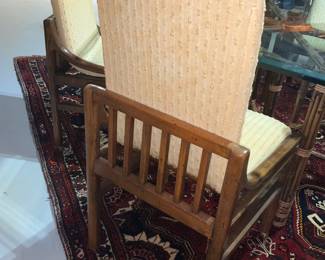 Henredon, Vintage Scene One, Campaign Style Chairs, Midcentury Modern