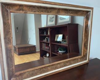 Biedermeier, Mirror, with paperwork.
