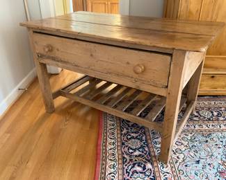 Primitive, Antique, Table, Gardening bench