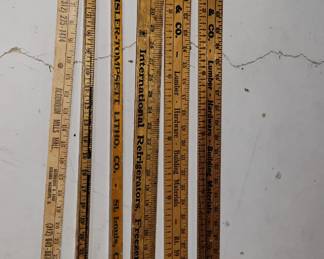 Vintage, yard sticks. Barrington Paulson  & Co.,  Advertising,  yard sticks