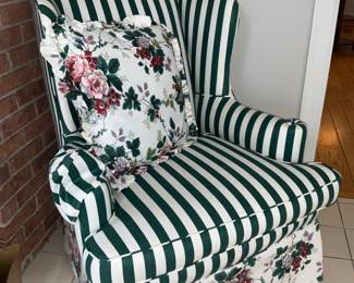 Wing Back Chair, matching Sofa. 