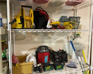 Battery Chargers, Jumper Cables, extension Cords, Extension Cord reels 