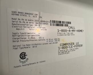 Kenmore, Refrigerator w/ Freezer