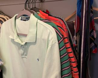 Men's golf shirts.