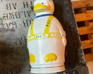 Vintage 1966 Disney Donald Duck Puppets Wheat Puffs Cereal Box Nabisco Piggy Bank.