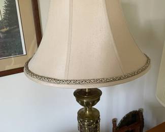 Beautiful floor lamp with marble and brass.