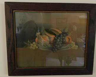 Vintage painting of fruit.