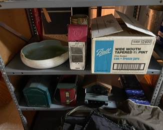 Vintage items (in boxes).